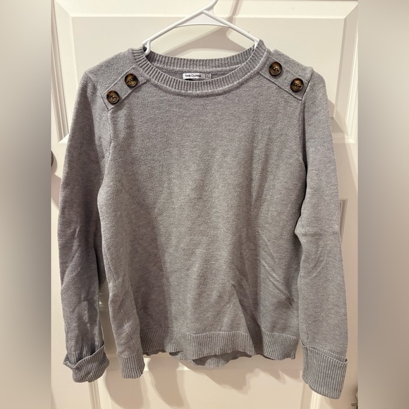 Pink Clover Sweaters - Button detail cuff sleeved sweater